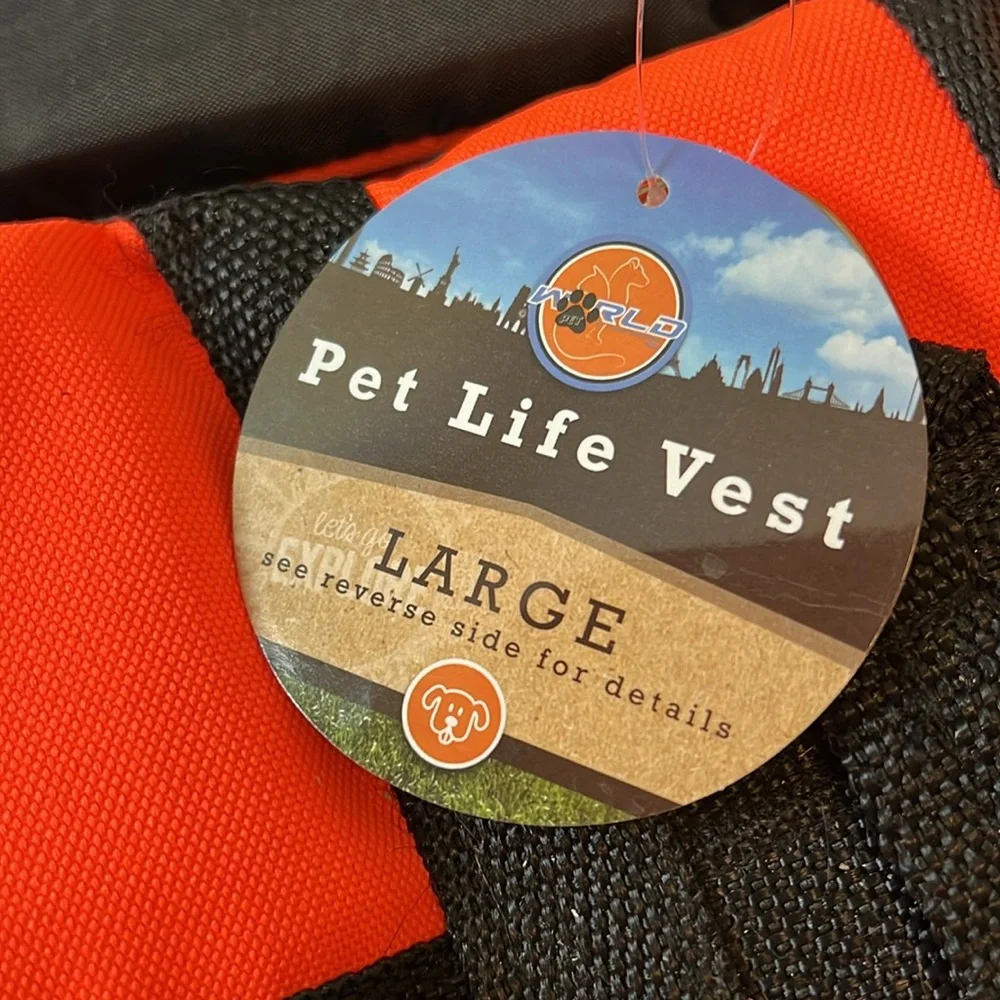 Pet life vest NWT size large for dogs, neck 23” and chest are 27”